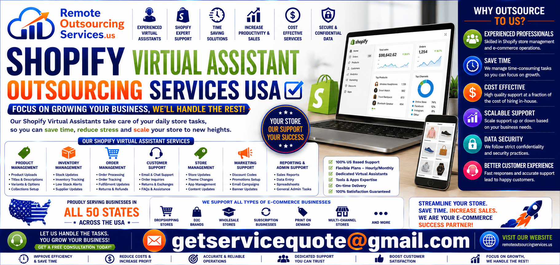 Shopify Virtual Assistant Outsourcing